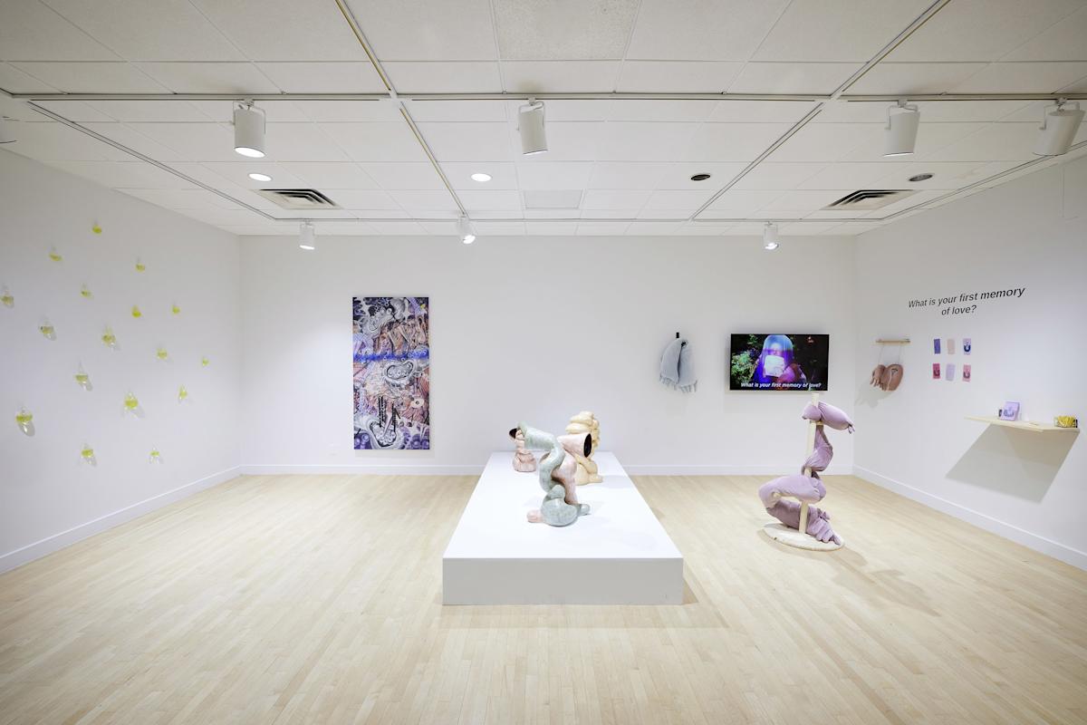 Installation shot of Bronx Calling: The Fifth Aim Biennial. Courtesy of The Bronx Museum of the Arts. Photo Credit: Argenis Apolinario