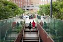 Steps going up to the High Line, NYC