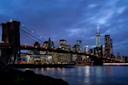 Downtown Manhattan skyline at night