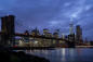 Downtown Manhattan skyline at night