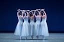 New York City Ballet dancers on stage