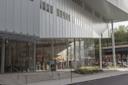 Exterior and entrance of the Whitney Museum of American Art, Chelsea, NYC