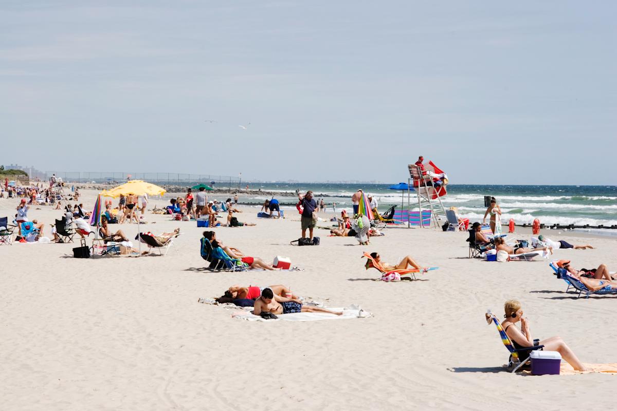 beach at Jacob Riis Park in the Rockaways, Queens