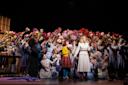 Actors on stage at the Metropolitan Opera