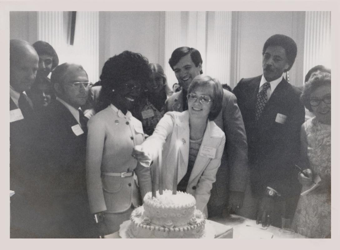 Title IX Birthday celebration on Capitol Hill, 1975 Courtesy of Margaret Dunkle