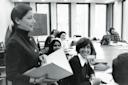 Ruth Bader Ginsburg teaching at Columbia Law School, 1972. Courtesy of Columbia Law School.