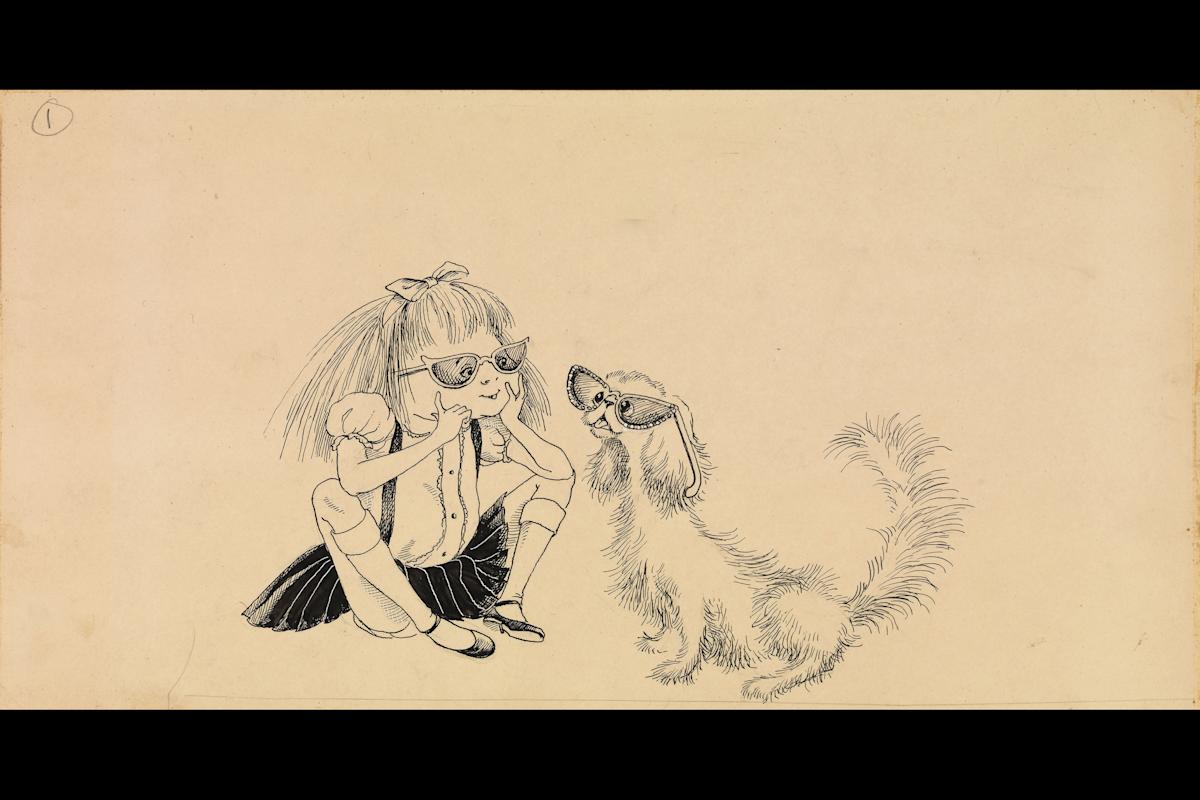 "Unpublished drawing by Hilary Knight for Eloise" (1955), by Simon &amp; Schuster. Collection of Hilary Knight. Copyright &copy; by Kay Thompson. Courtesy, New York Historical Society.