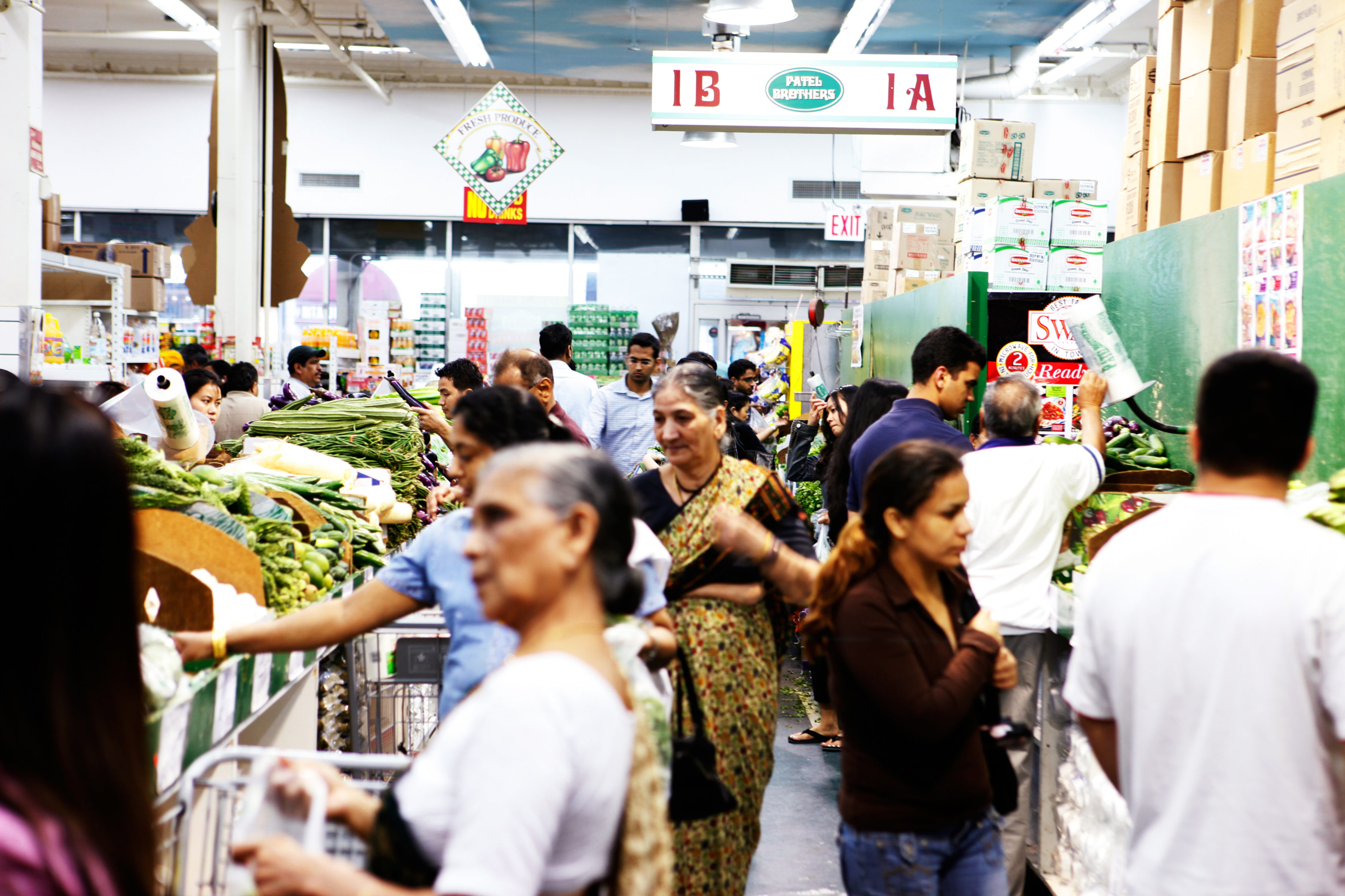 Grocery shopping at Patel Brothers in Jackson Heights queens