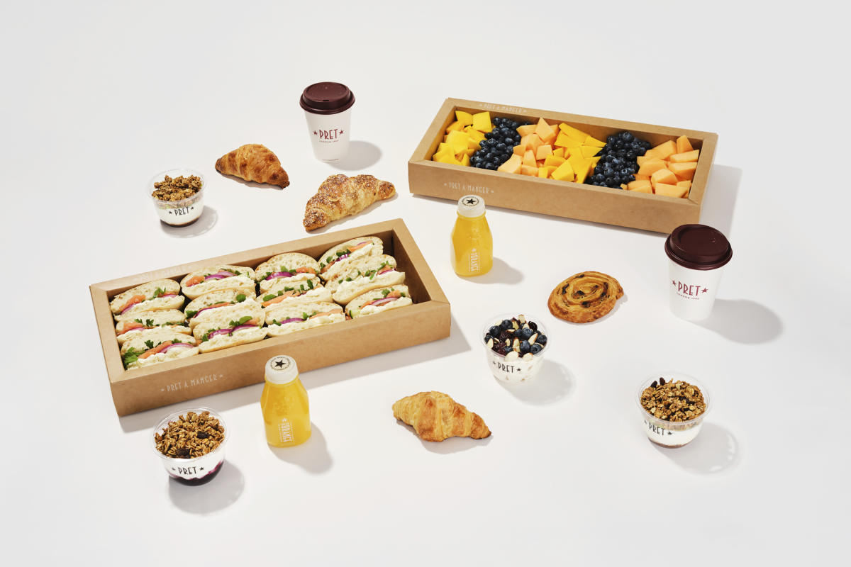 Food and sandwiches from Pret a Manger