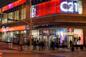 Exterior of Century 21 Upper West Side near Lincoln Center at night