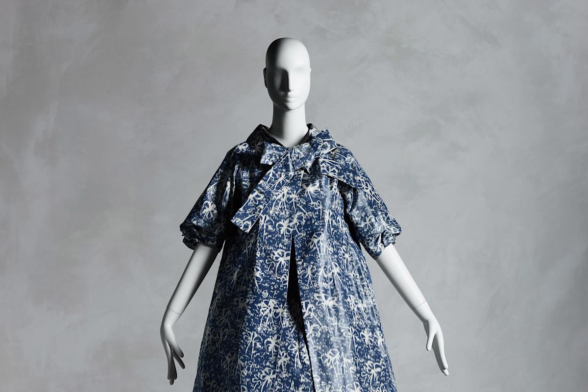 Ensemble, Yves Saint Laurent (French, born Algeria, 1936&ndash;
2008) for House of Dior (French, founded 1947),
spring/summer 1958; Promised gift of Sandy Schreier.
Image courtesy of The Metropolitan Museum of Art, Photo &copy;
Nicholas Alan Cope