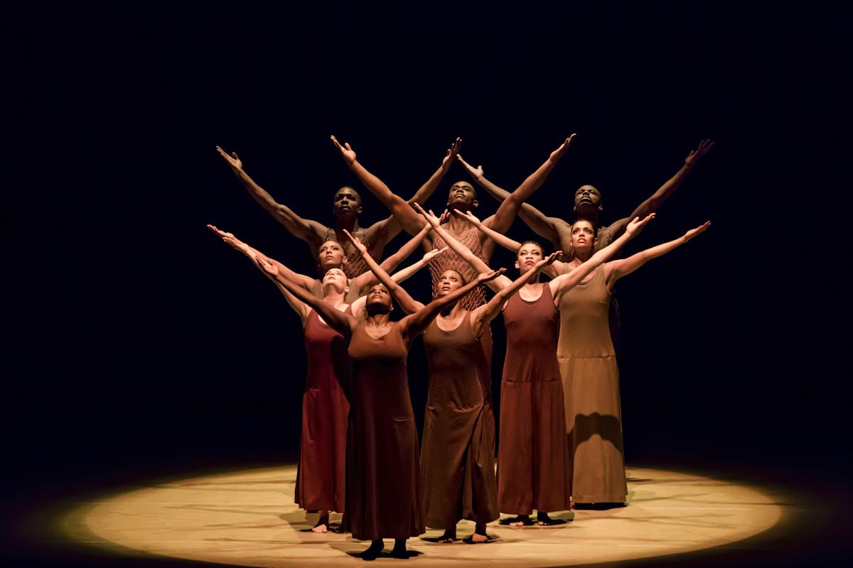 Alvin Ailey dancers performing on stage