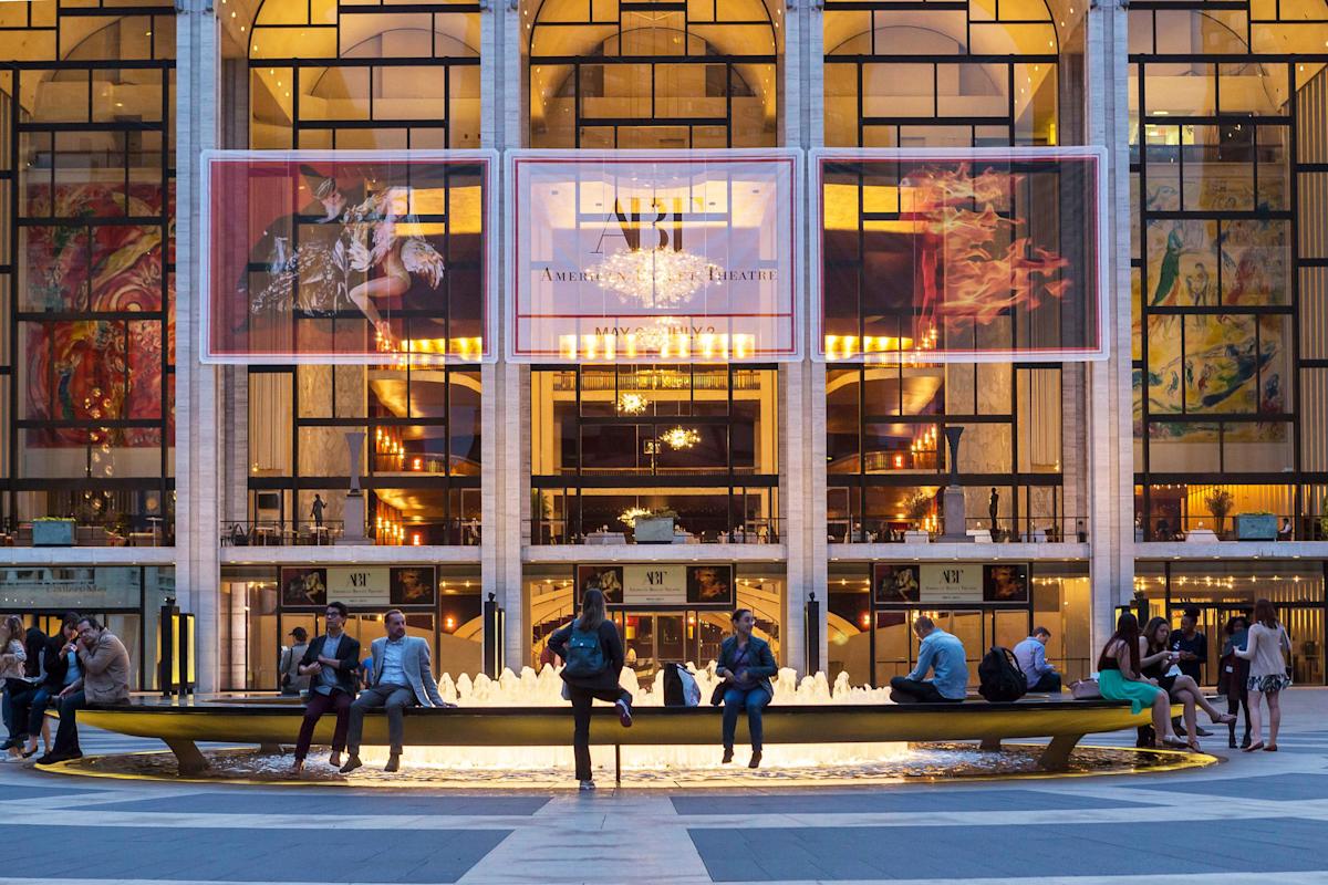 Outdoors at Lincoln Center