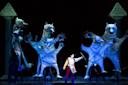 Actors on stage at the Metropolitan Opera