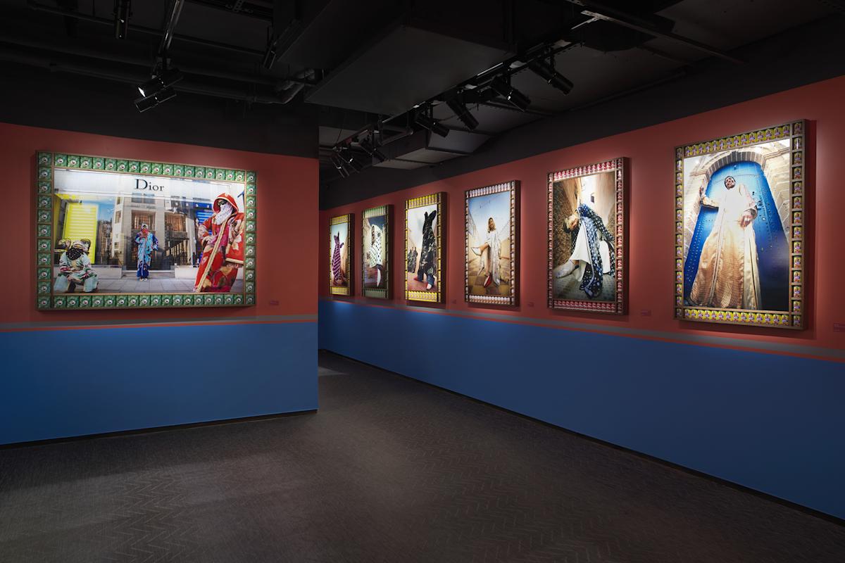 Installation view of Hassan Hajjaj: Vogue, The Arab Issue. Courtesy, Fotografiska. Photo: Dario Lasagni