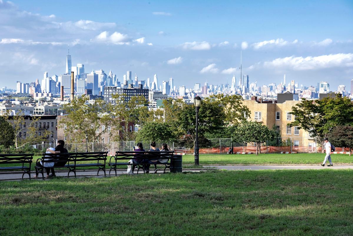 skyline view, Sunset Park, Brooklyn
