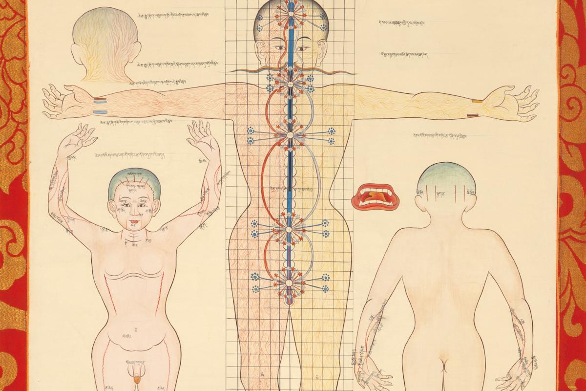 "Course of the Lifespan Principle (chapter 4 cont.)," 1995&ndash;96, Hua Khar Jaintsa. Courtesy, Rubin Museum of Art; gift of Shelley and Donald Rubin Private Collection