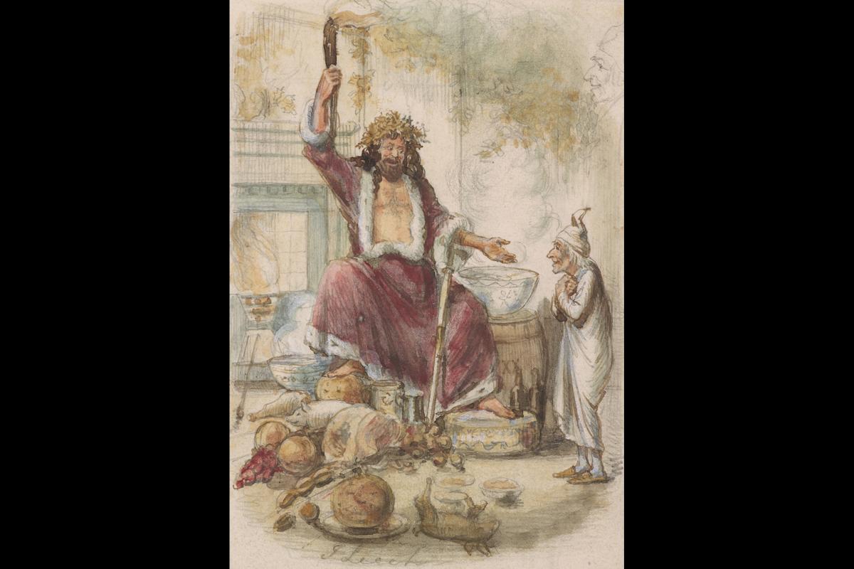 "Scrooge&rsquo;s Third Visitor" by John Leech. Courtesy,The Morgan Library &amp; Museum. Photo: 
Graham S. Haber.