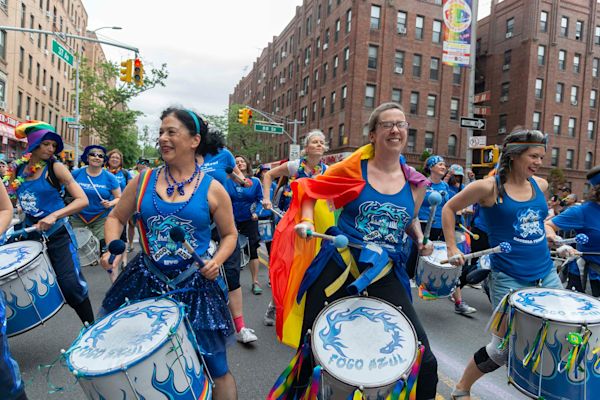 Queens Pride drummers