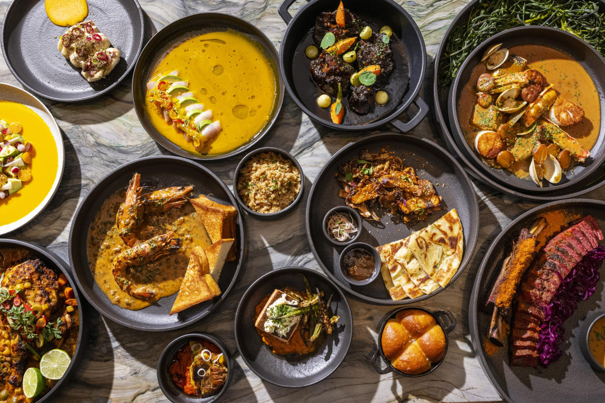 food plates at Tatiana By Kwame Onwuachi 