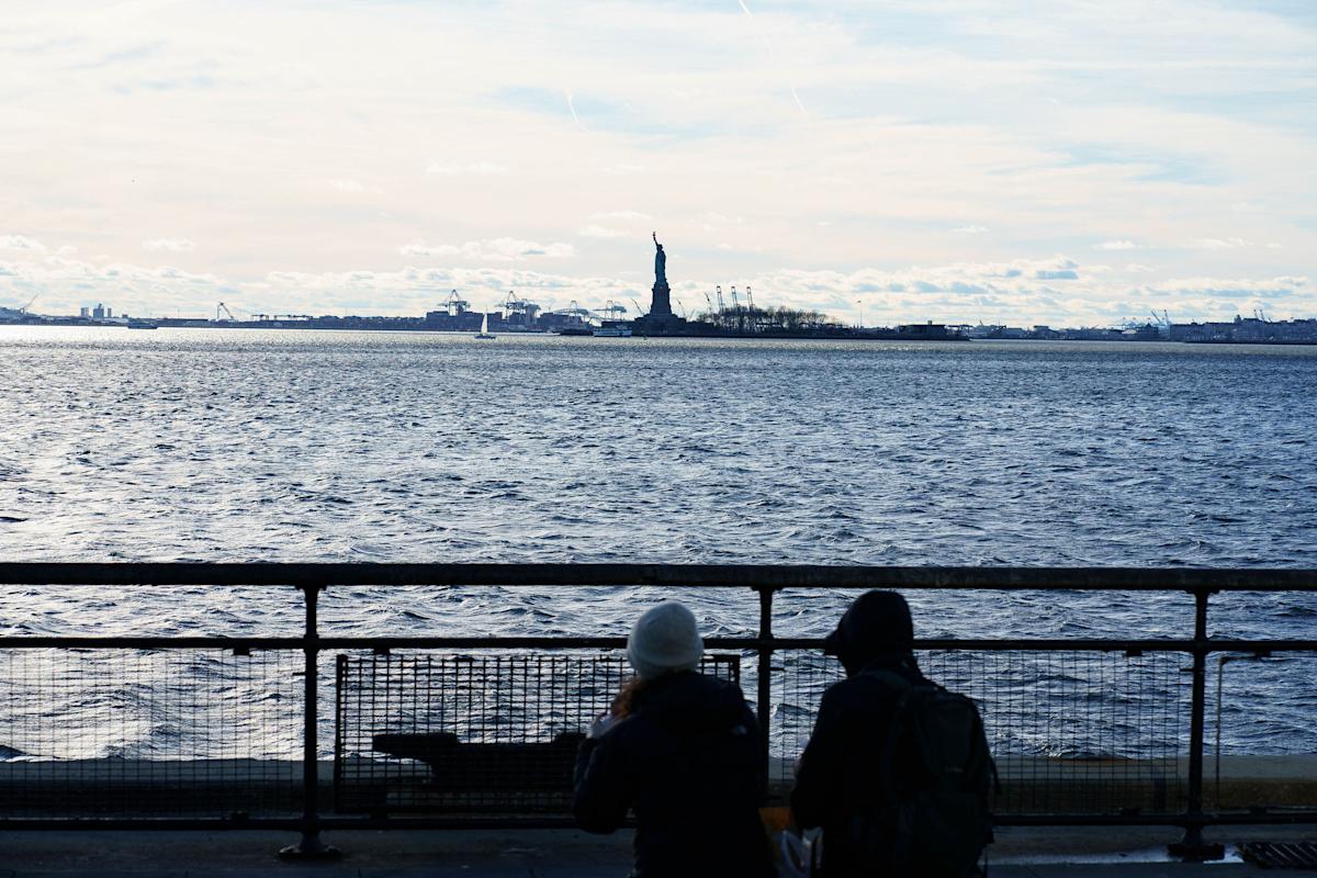 Battery Park, Statue of Liberty, Lower Manhattan, NYC