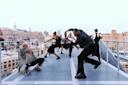 A group of dancers at the Whitney Museum rooftop