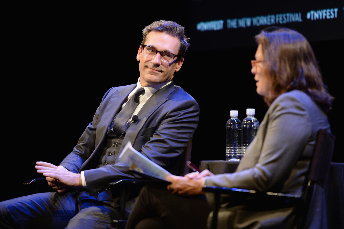 new-yorker-festival-manhattan-nyc-jon-hamm-and-susan-morrison-at-the-2017-new-yorker-festival,-andrew-toth_getty-images-for-the-new-yorker