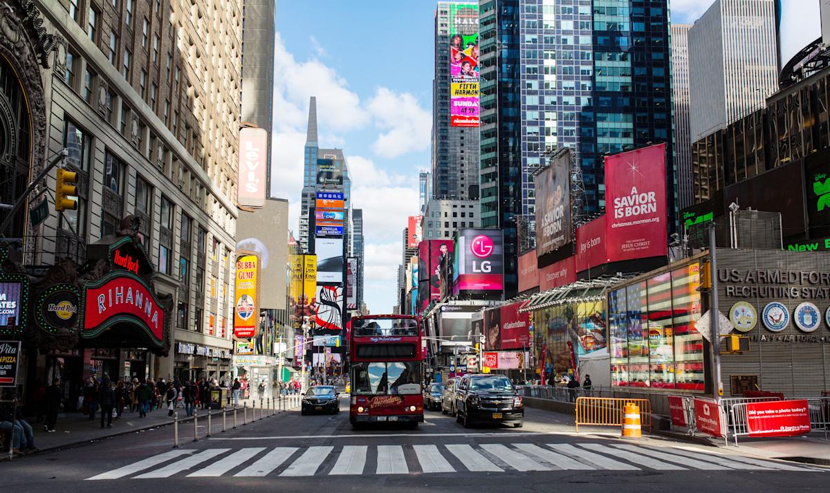 Times Square  during the day in Manhattan, NYC