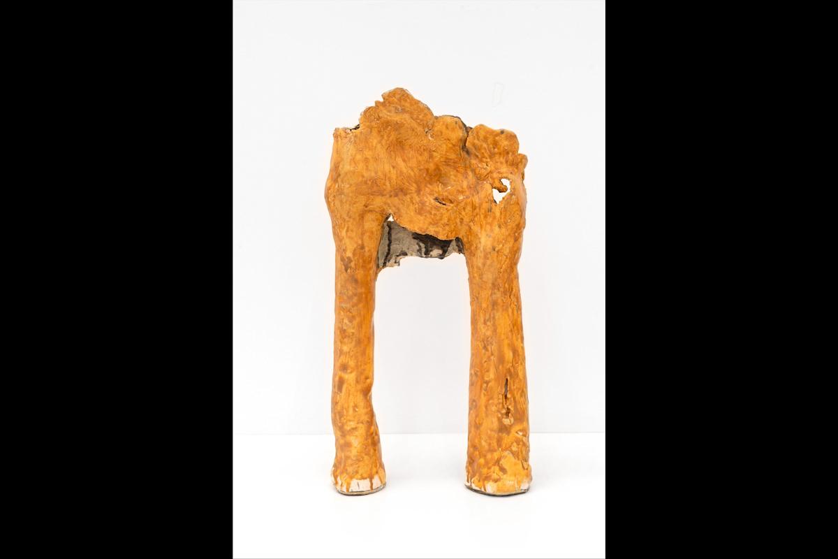 Simone Fattal. &ldquo;Man in the Desert.&rdquo; 2000. Glazed stoneware. 58 x 29 x 10 cm ( 22 7/8 x 11 3/8 x 3 7/8 inch). Courtesy of the artist and kaufmann repetto, Milan / New York; Balice Hertling, Paris; Karma International, Zurich / Los Angeles