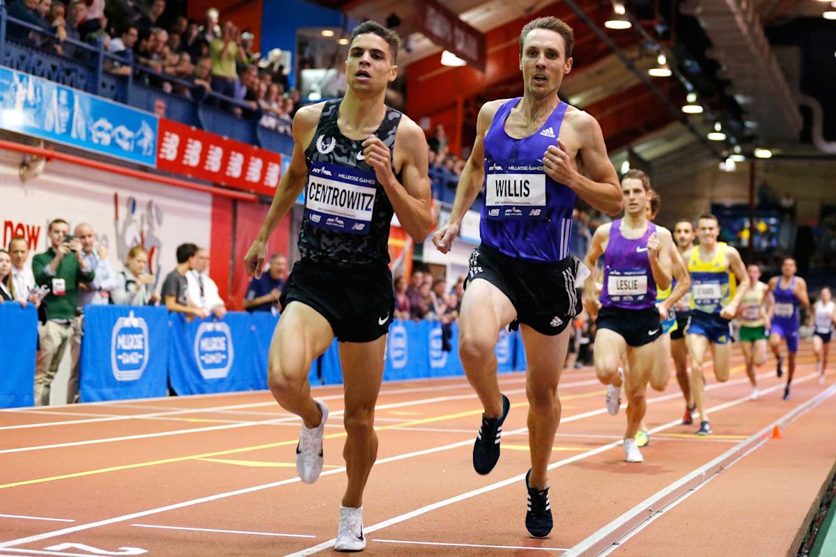 photos of Matthew Centrowitz and Nick Willis at the 2016 NYRR Millrose Games