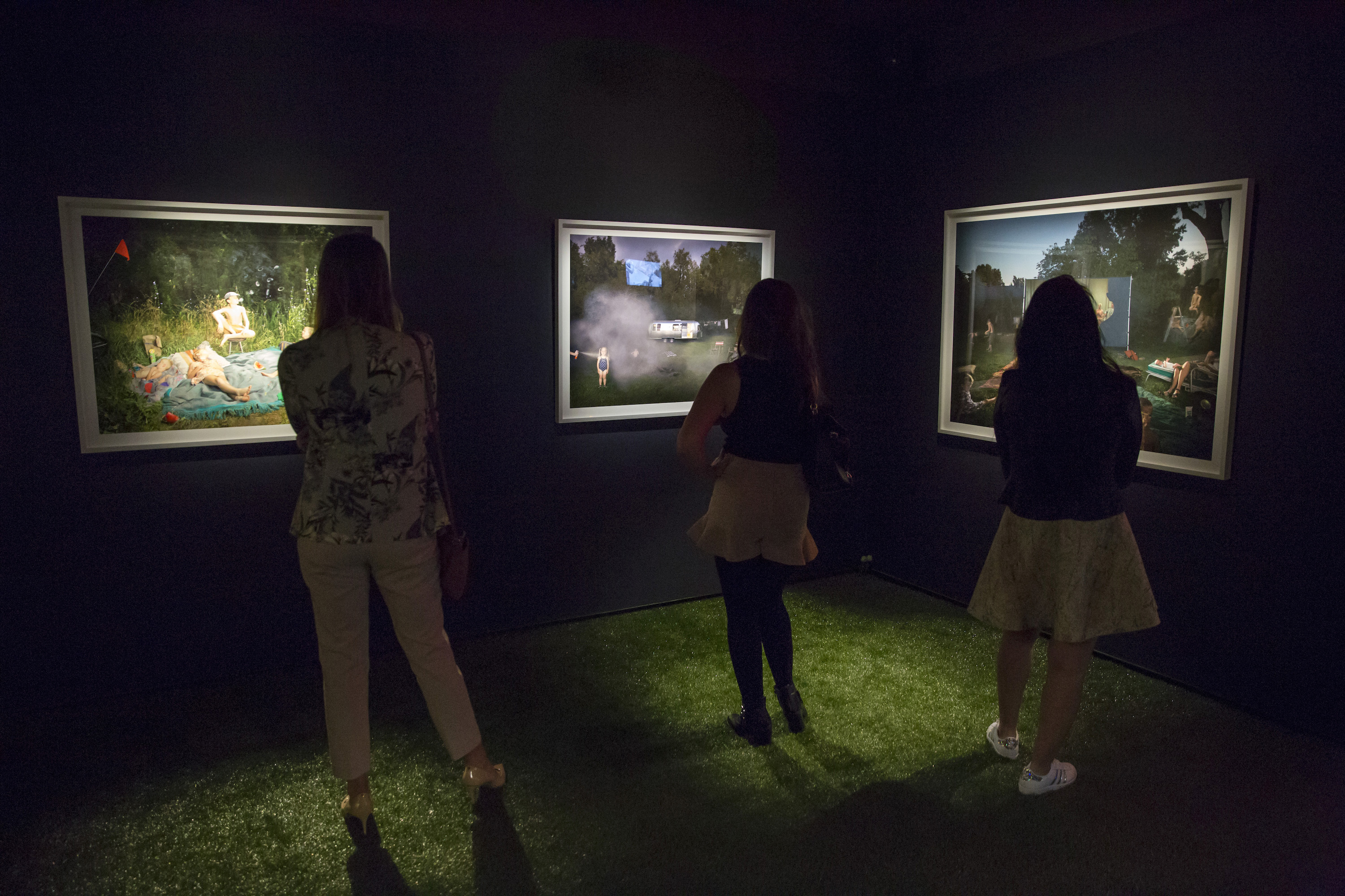 Installation view of  &quot;Fever Dreams&quot; by Julie Blackmon. Courtesy,  Fotografiska