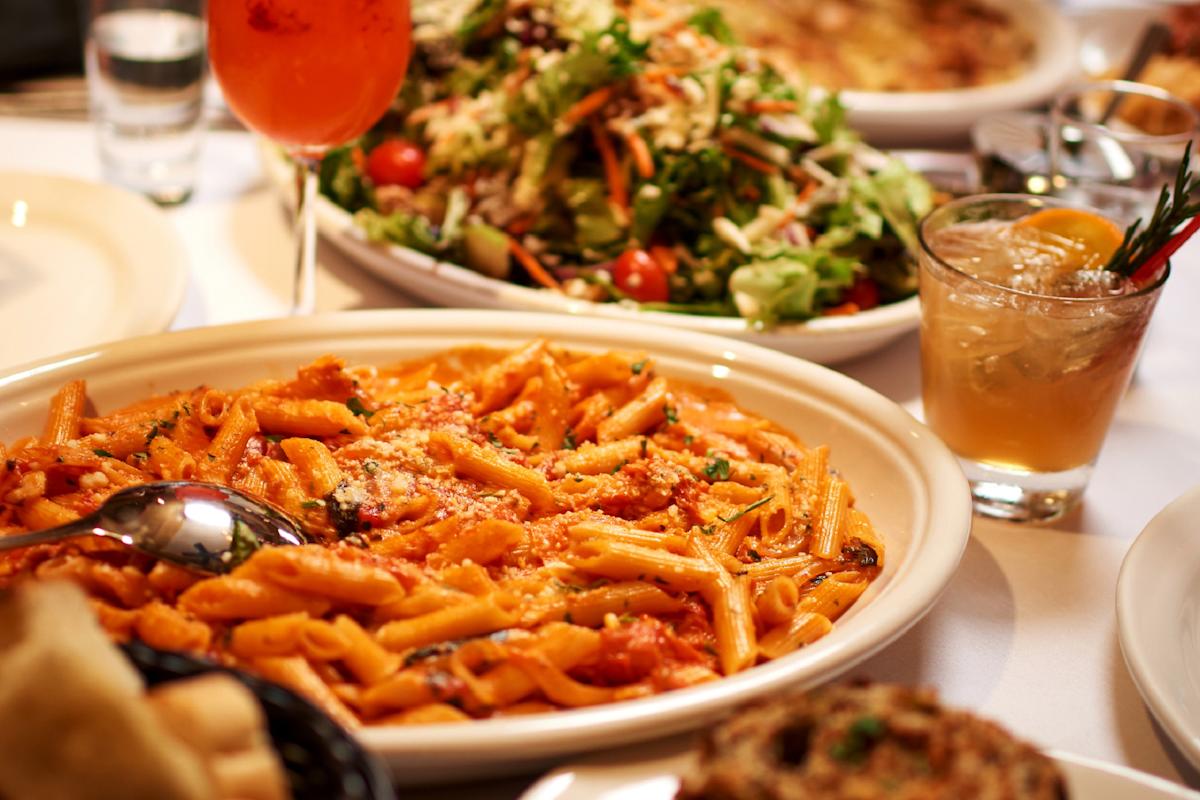 Pasta dish at Carmine's in Upper West Side, NYC