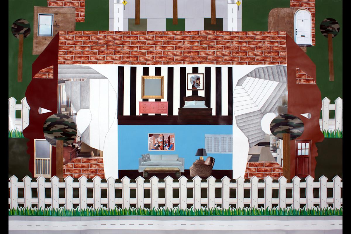 &quot;A Lovely Home&quot; (2014), by Derrick Adams. Courtesy, Derrick Adams and Rhona Hoffman Gallery.