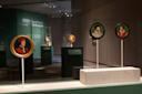 Installation view of Hidden Faces: Covered Portraits of the Renaissance at The Metropolitan Museum of Art.