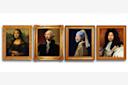 Jona Lisa after Mona Lisa by Leonardo Da Vinci (1452 &ndash; 1519)
Brian Washington after Portrait of George Washington by Gilbert Stuart (1755 &ndash; 1828)
Sal wtih a Pearl Earring after The Girl with a Pearl Earring by Johannes Vermeer (1632 &amp;
