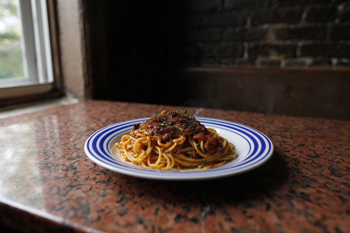 pasta from ferdinandos foccaceria in Carroll Gardens