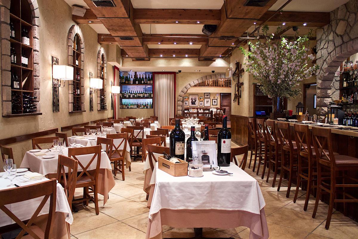 Interior of La Masseria, Times Square, NYC