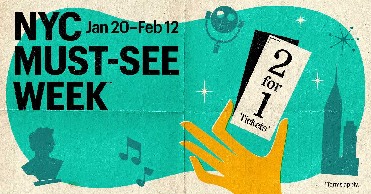 NYC Must-See Week: Winter 2026 | 2-for-1 Attractions