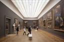 People inside a gallery in The Metropolitan Museum of Art , Upper East Side, NYC