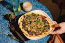 image of a mezcal mushroom tlayuditas