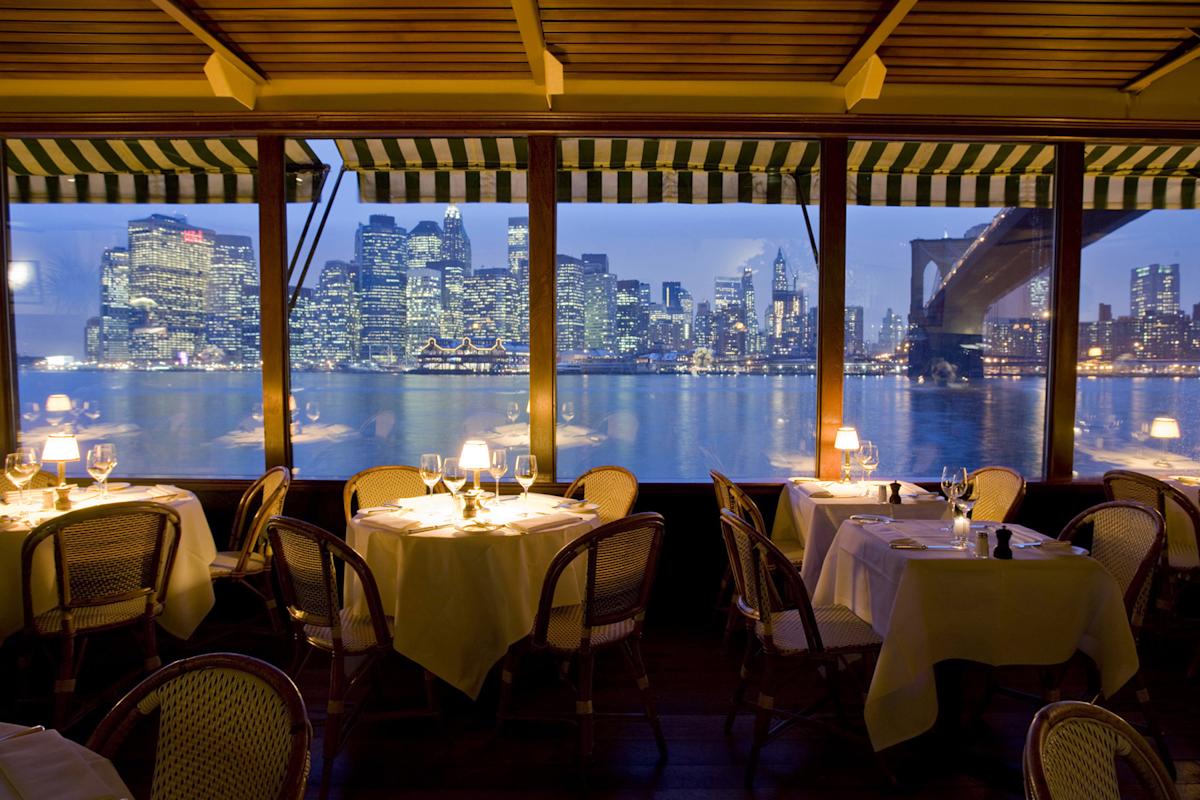 dining room at The River Cafe in Dumbo 