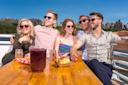 People eating outdoors at North River Lobster Company