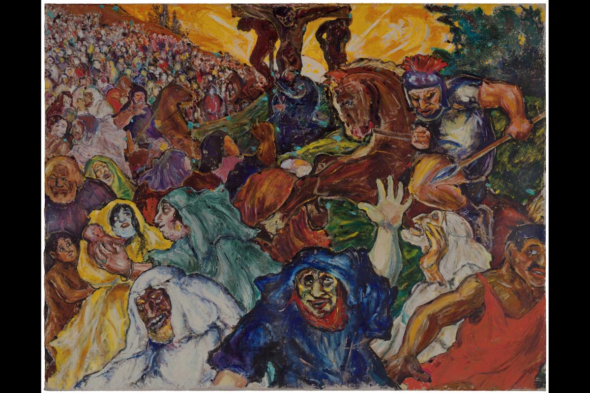 "Golgotha" (1915), by Fritz Ascher Courtesy, The Whitney. Photo: Malcolm Varon. &copy; Bianca Stock