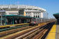Yankee Stadium, exterior and subway view 