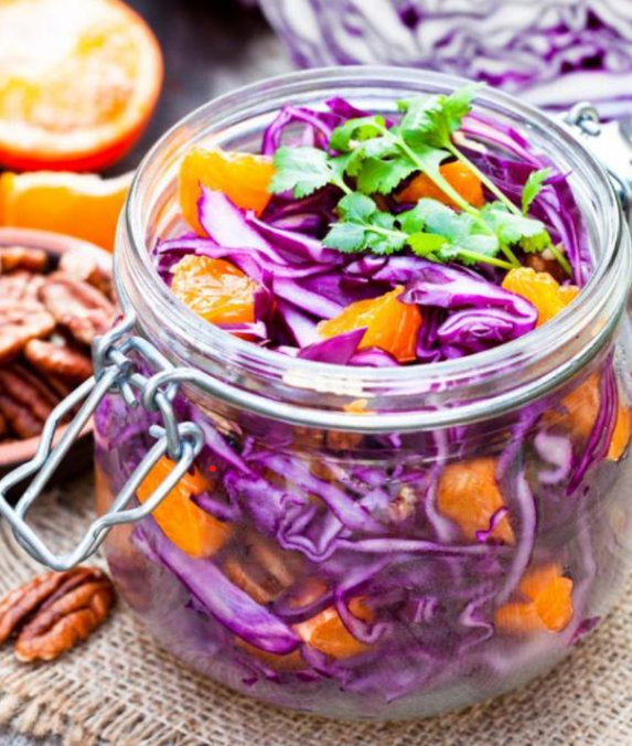 Pecan Orange Slaw with Fortune Favors The Classic