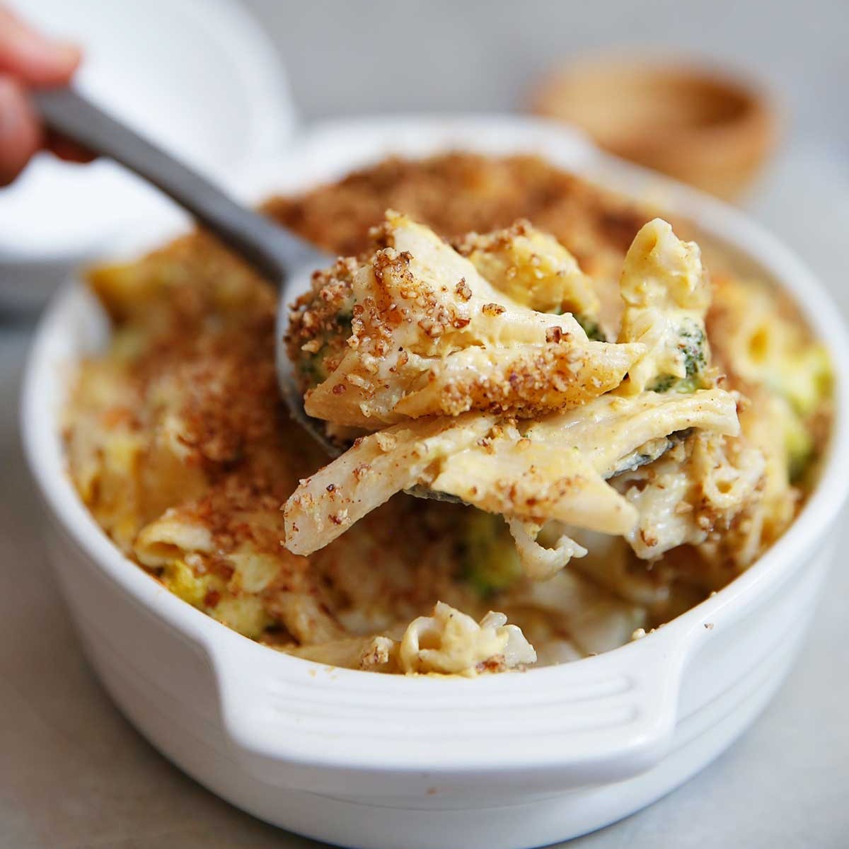 Hidden Veggie Mac and Cheese with Pecan Breadcrumbs