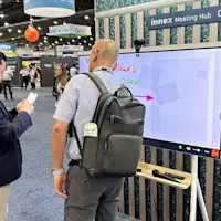 Our team showcasing our whiteboard, Mago most powerfull collaborative software