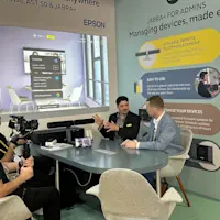 An interview inside the Jabra booth @ Gitex talking also about Mago