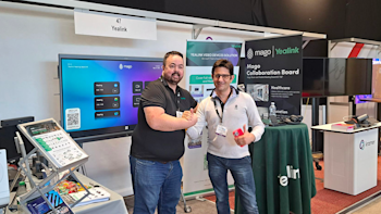 Cristiano Fumagalli at Yealink booth