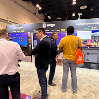 Mago booth with visitors